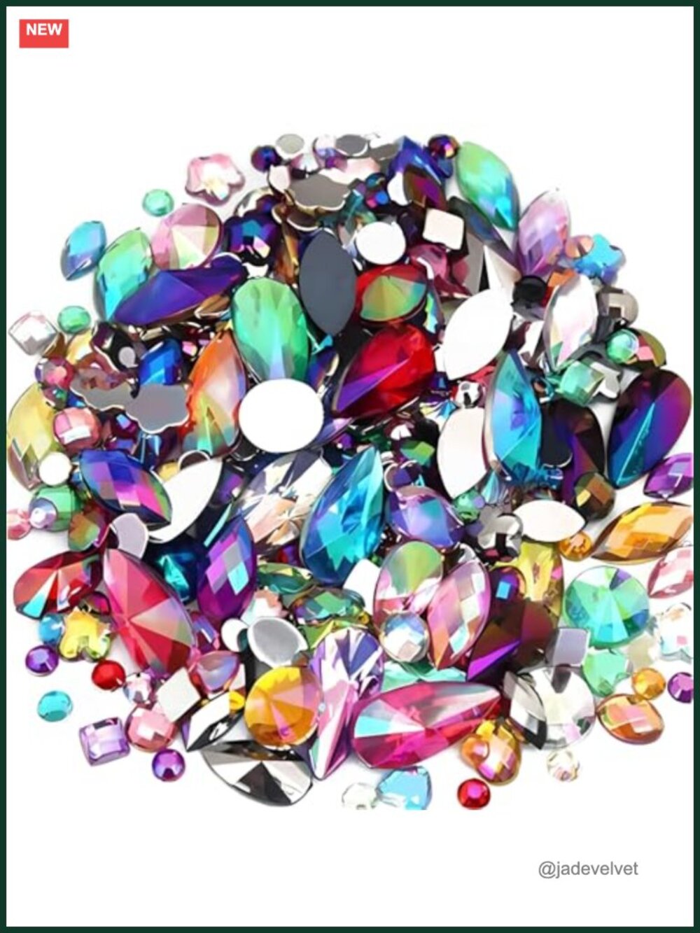 Acrylic Flatback Rhinestones Gems 1400pcs for Crafts DIY Halloween Party